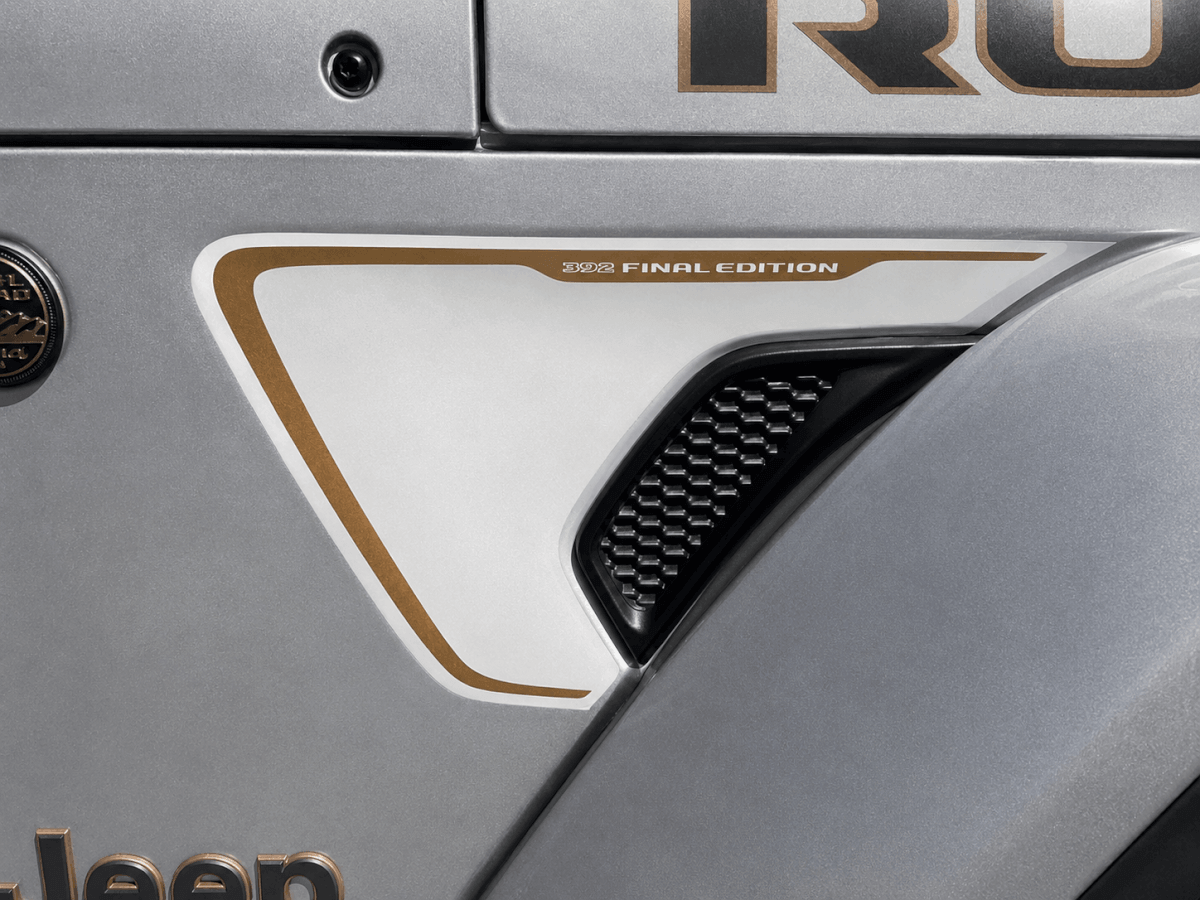 Kit de décalcomanies en vinyle pour évent d'aile 392 Final Edition pour Jeep Wrangler Rubicon