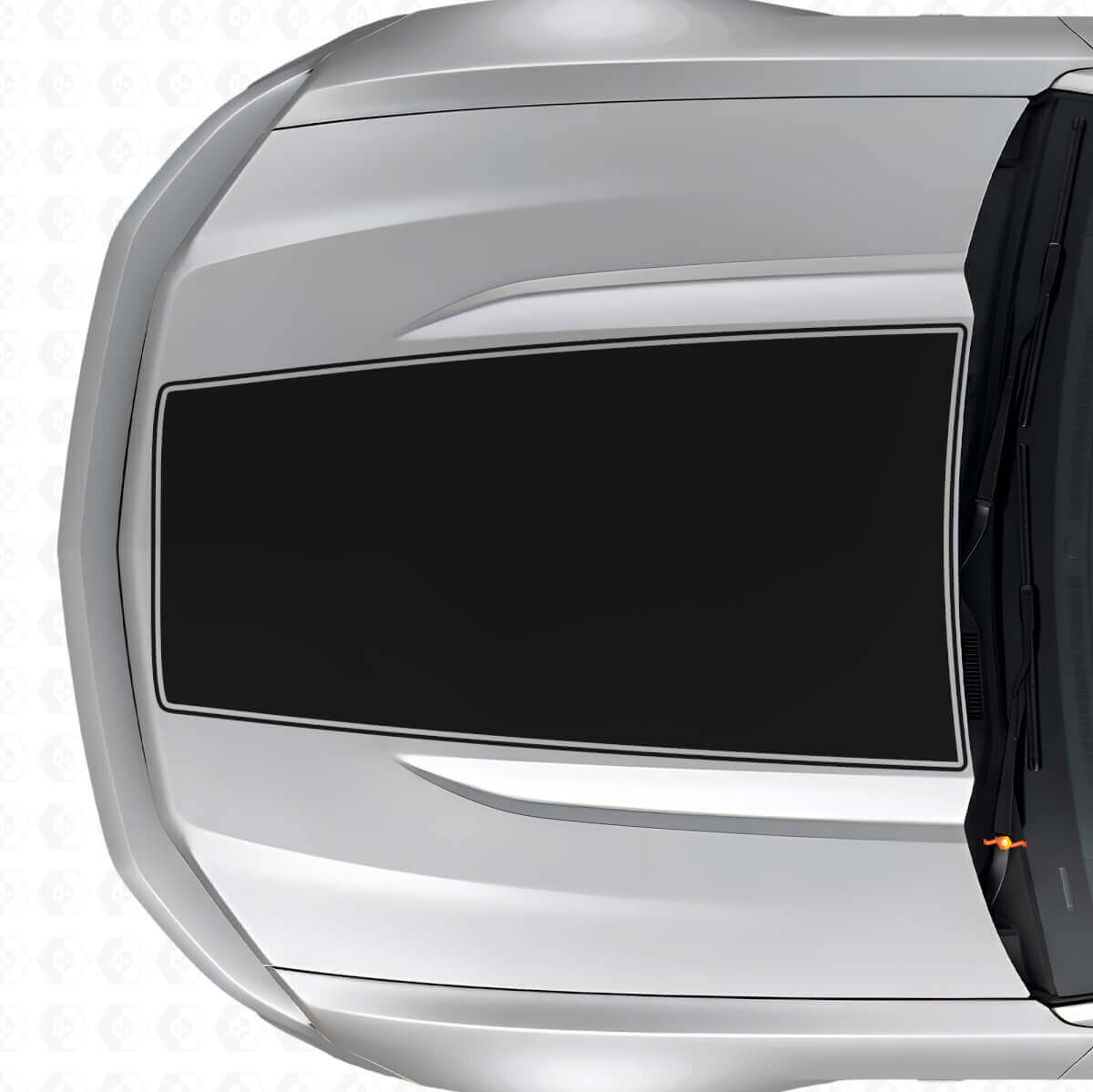Autocollants en vinyle bande de capot contour noir pour Musclecar Musclecarmodel 2015-2020