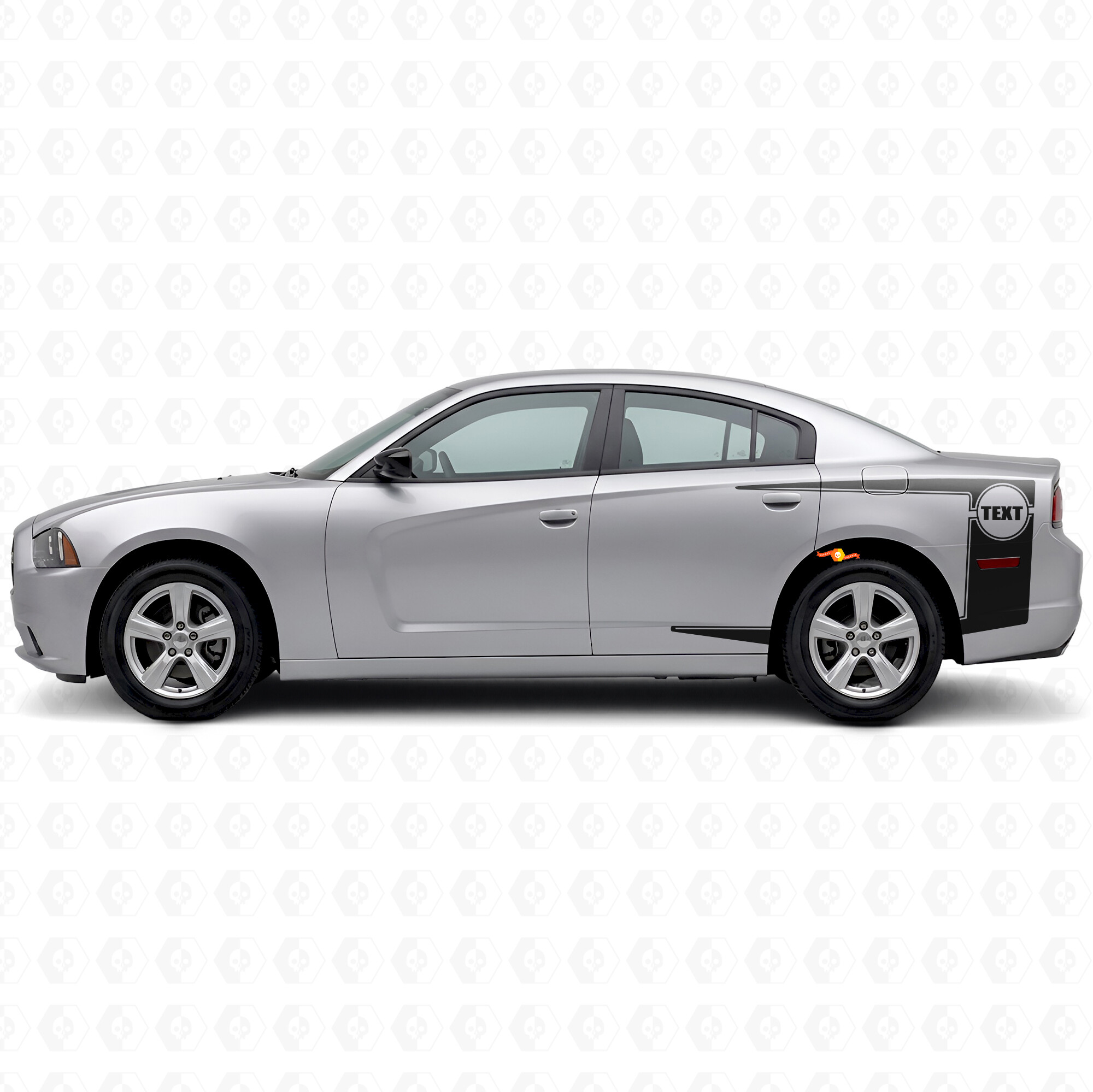 Autocollant vinyle personnalisé à bandes Tail Band pour bas de caisse Dodge Charger 2011-2014