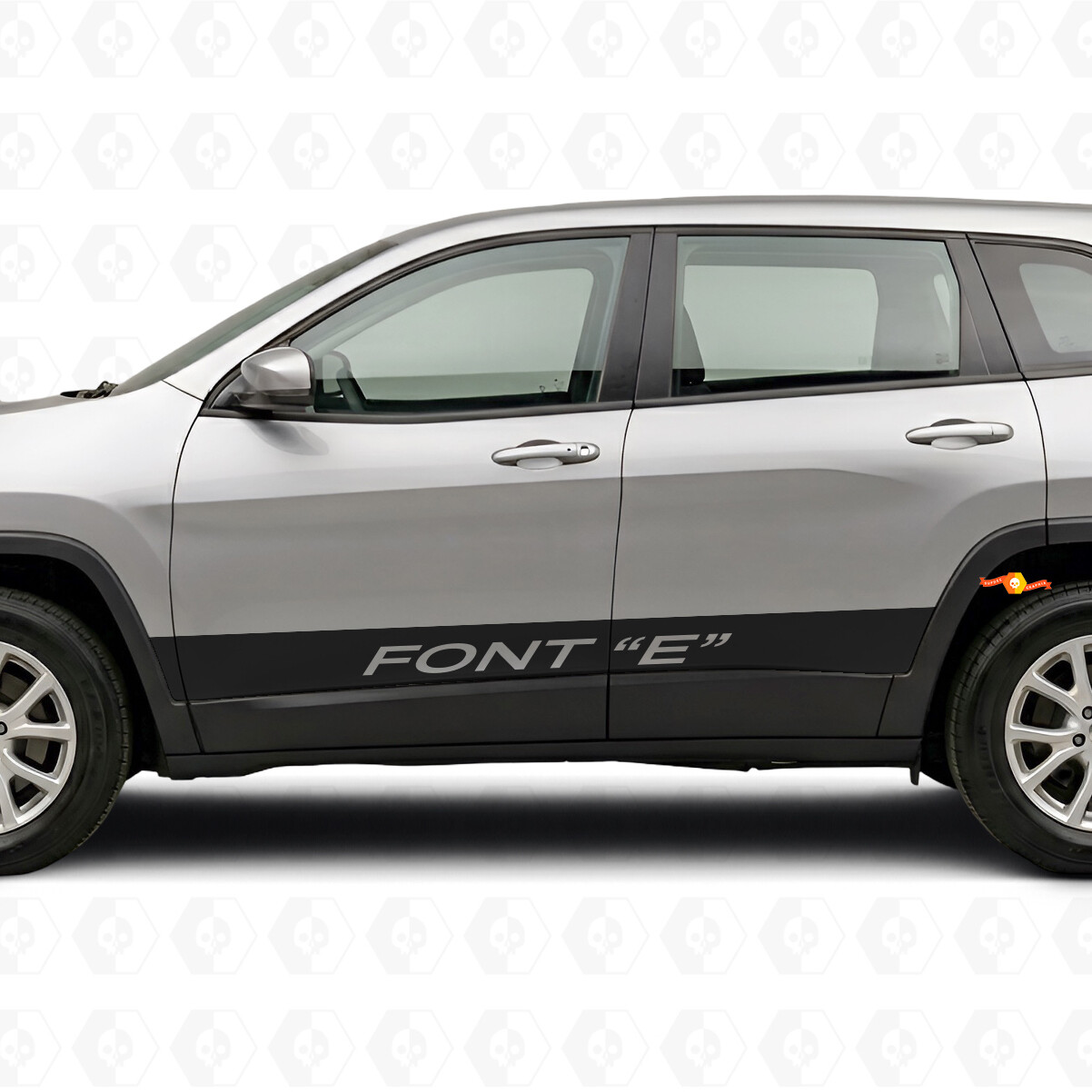 Autocollant vinyle latéral à rayures droites personnalisées pour Jeep Cherokee 2014-2023