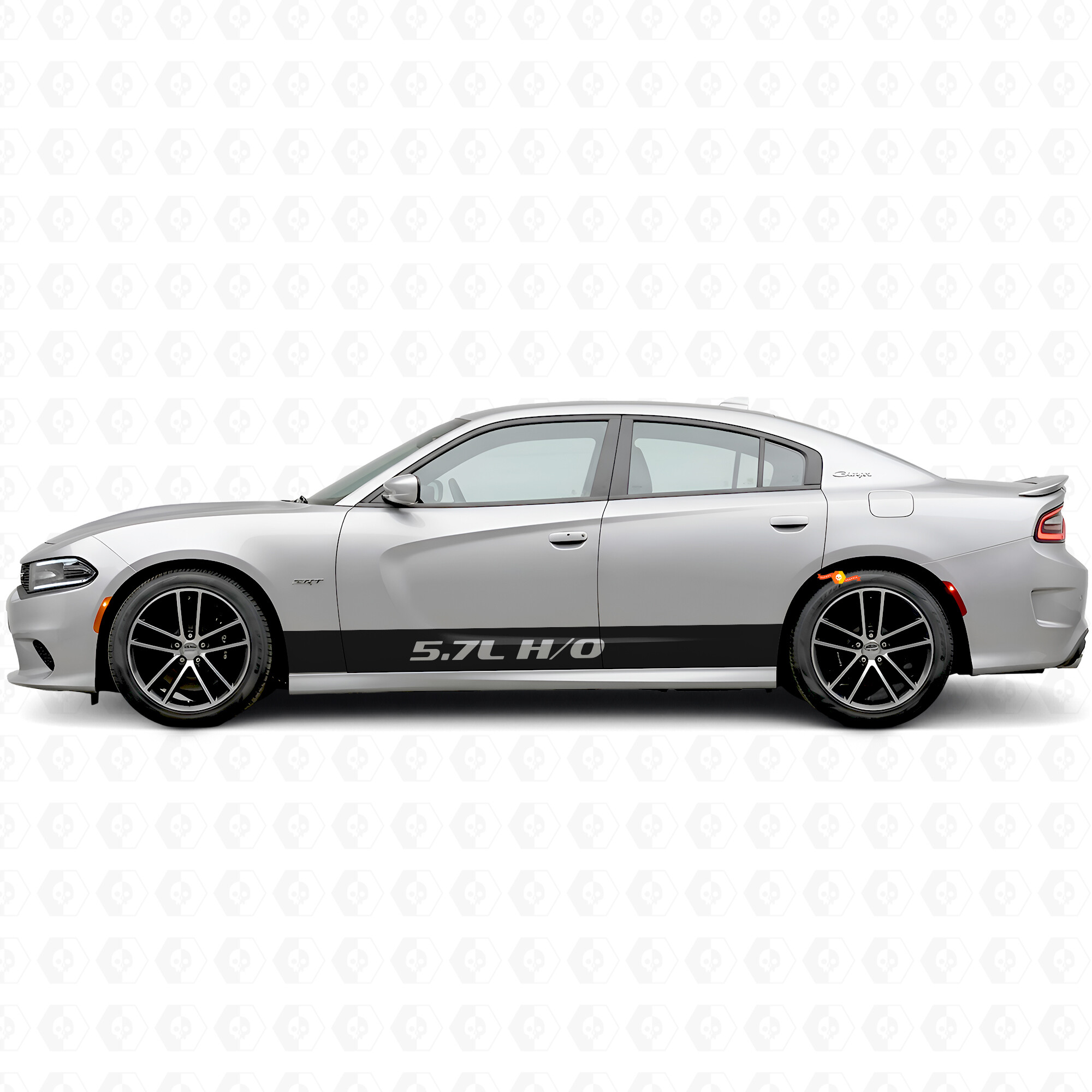 Bandelettes latérales droites H/O 5.7L en vinyle autocollant pour Dodge Charger 2015-2026