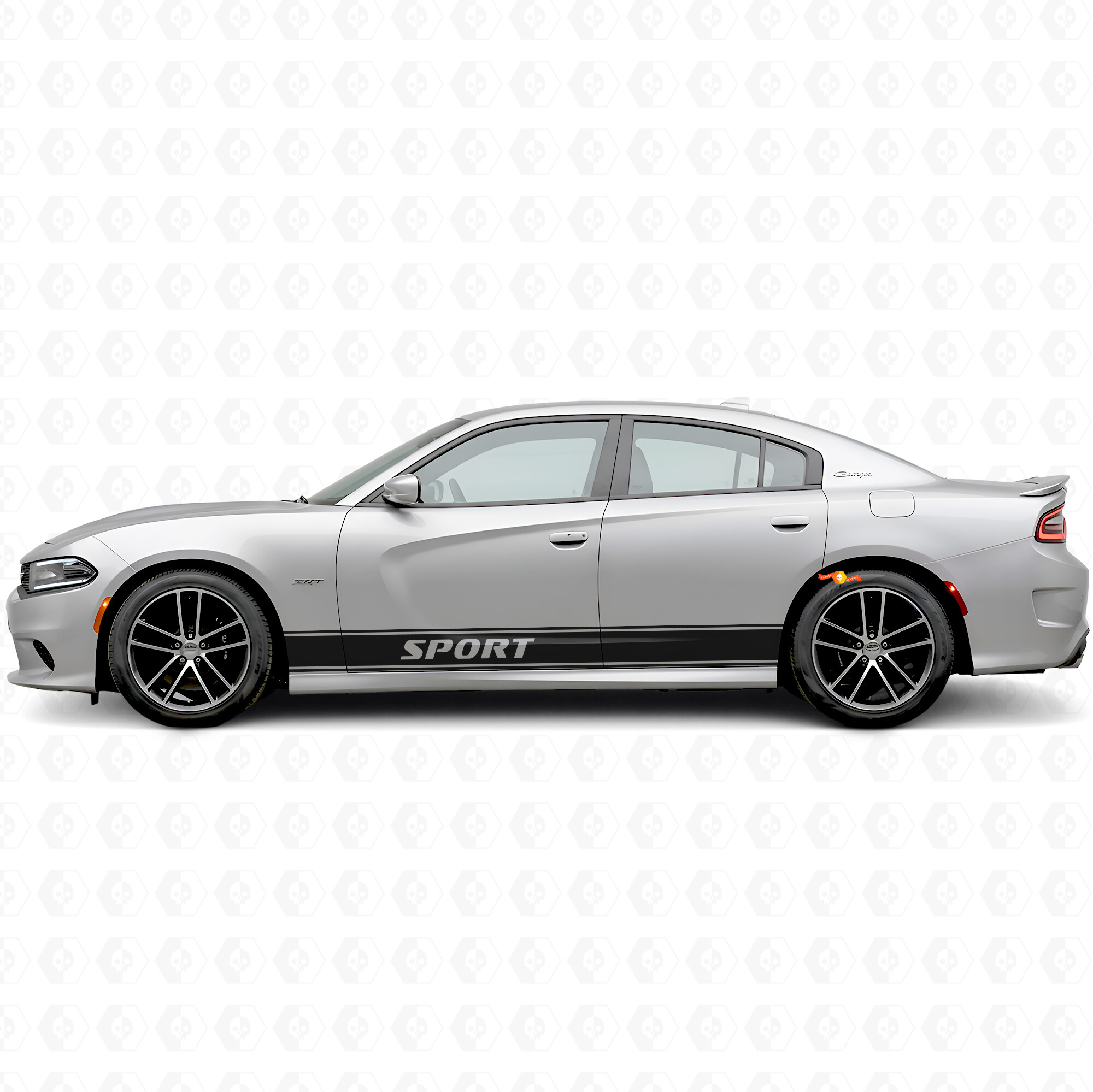 Autocollant Vinyle Bande Latérale Contour Sport pour Dodge Charger 2015-2026