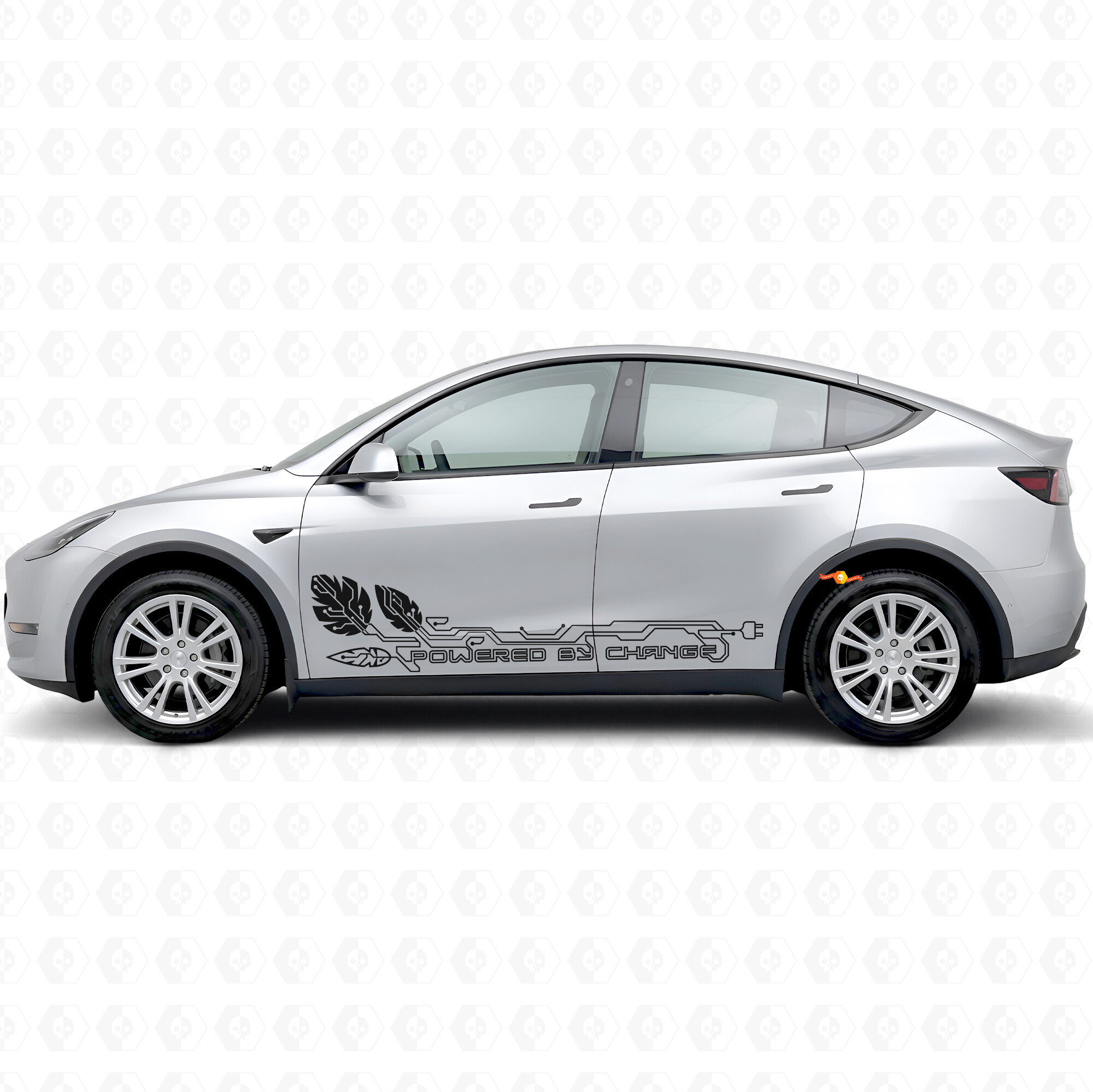 Autocollant Vinyle Changement de Porte Latérale pour Tesla Model Y