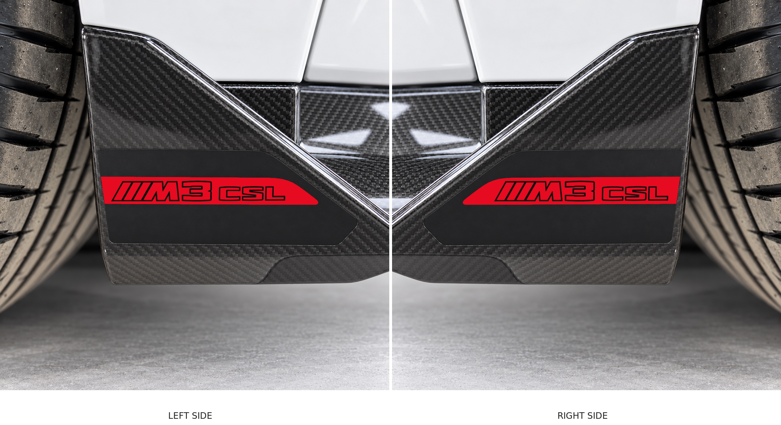 2pcs pour BMW M3 CSL Splitter Avant Autocollant Vinyle Paire pour BMW M3 CSL 2024