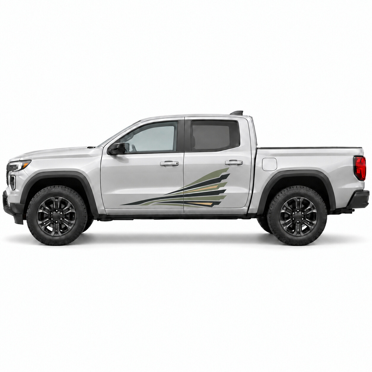 Autocollant en vinyle pour porte latérale avec lames inclinées Kestrel Wake pour GMC Canyon