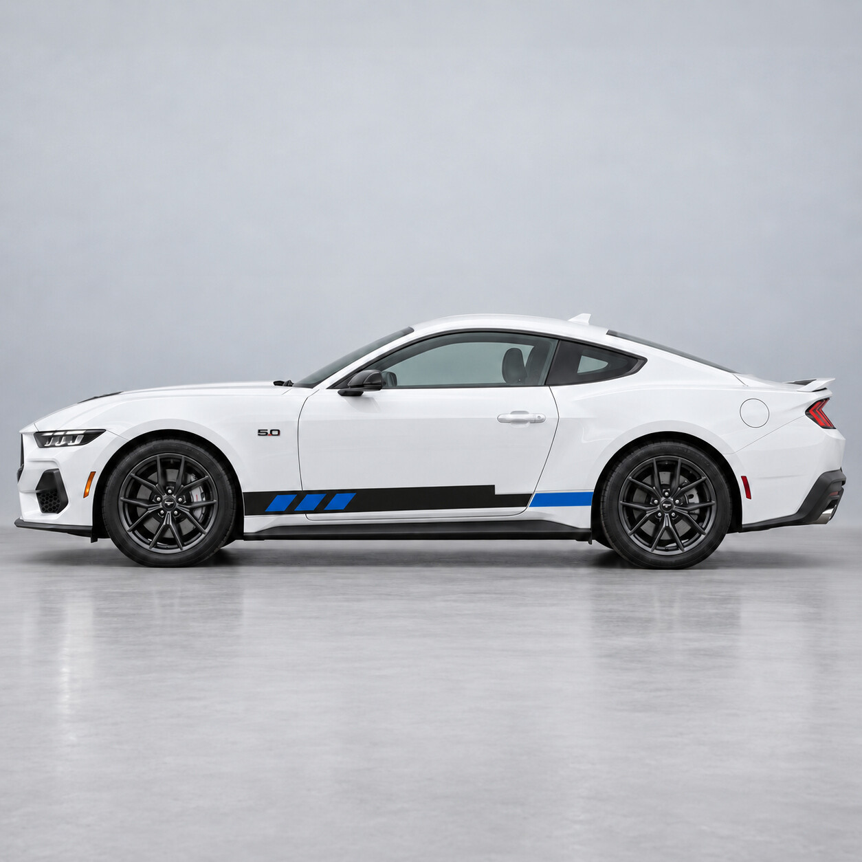 Autocollant Vinyle Latéral Rayures Coast Block pour Ford Mustang 2024