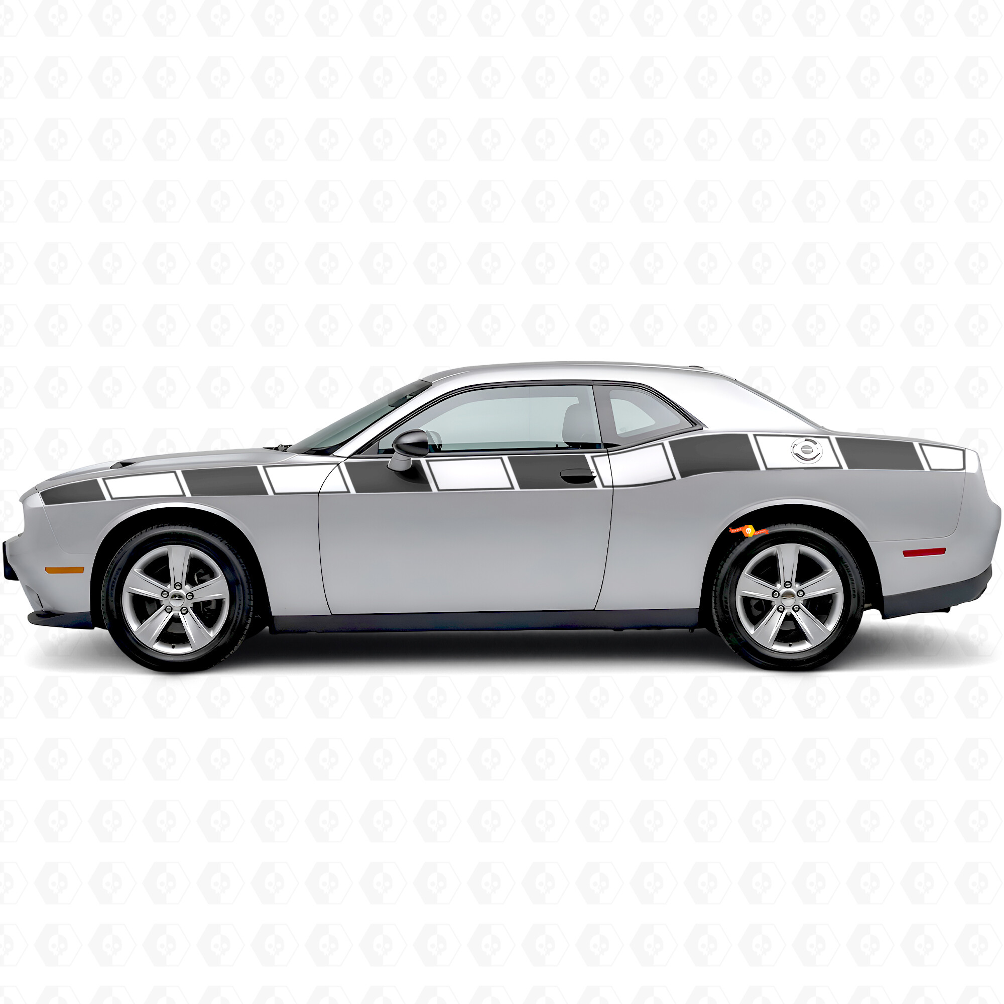 Autocollant Vinyle Latéral à Rayures Graphiques Flash pour Dodge Challenger