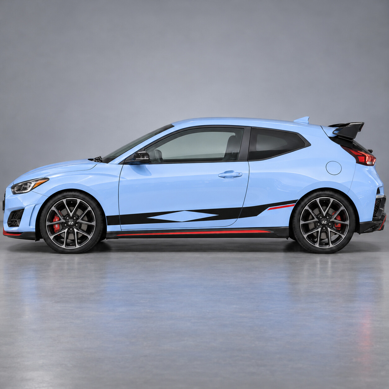 Autocollant en vinyle Diamond Kick Side pour Hyundai Veloster N