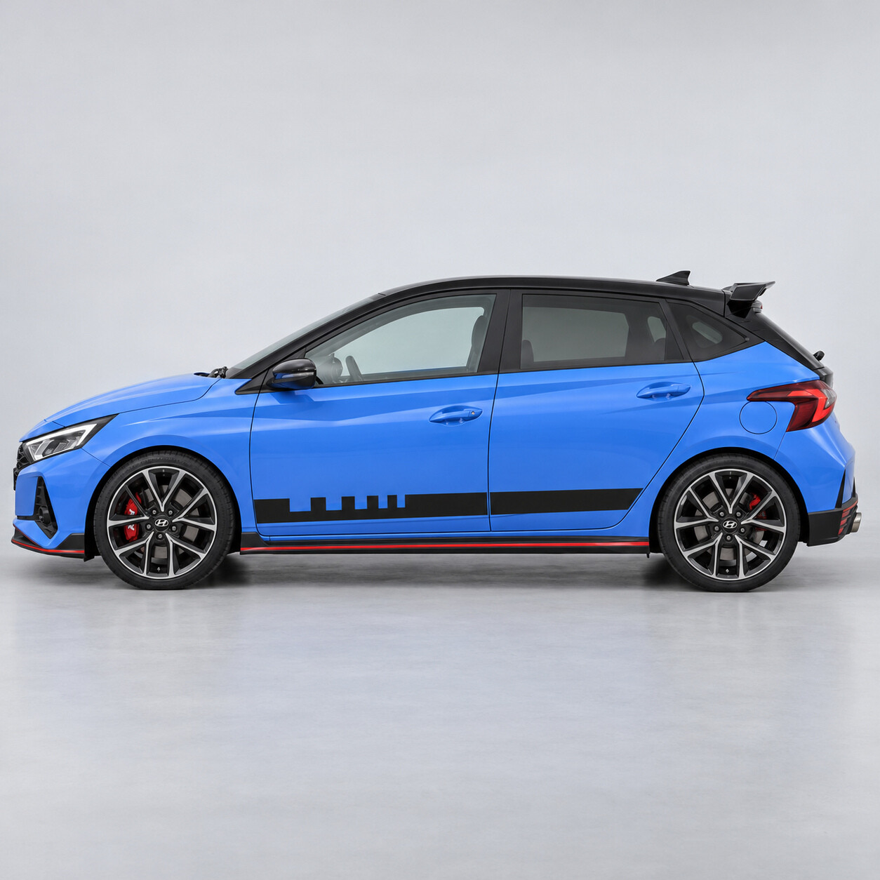 Autocollant Décalque Vinyle Côté Dents de Pit Lane pour Hyundai i20 N BC3 2021-2024