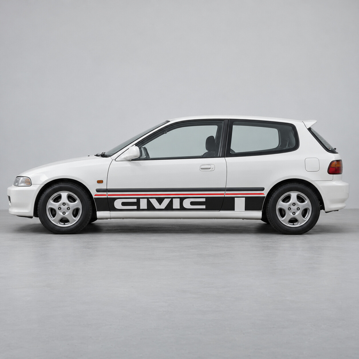 Autocollant Vinyle Latéral Type Large Notch CIVIC pour Honda Civic EG Hatchback 1991-1995