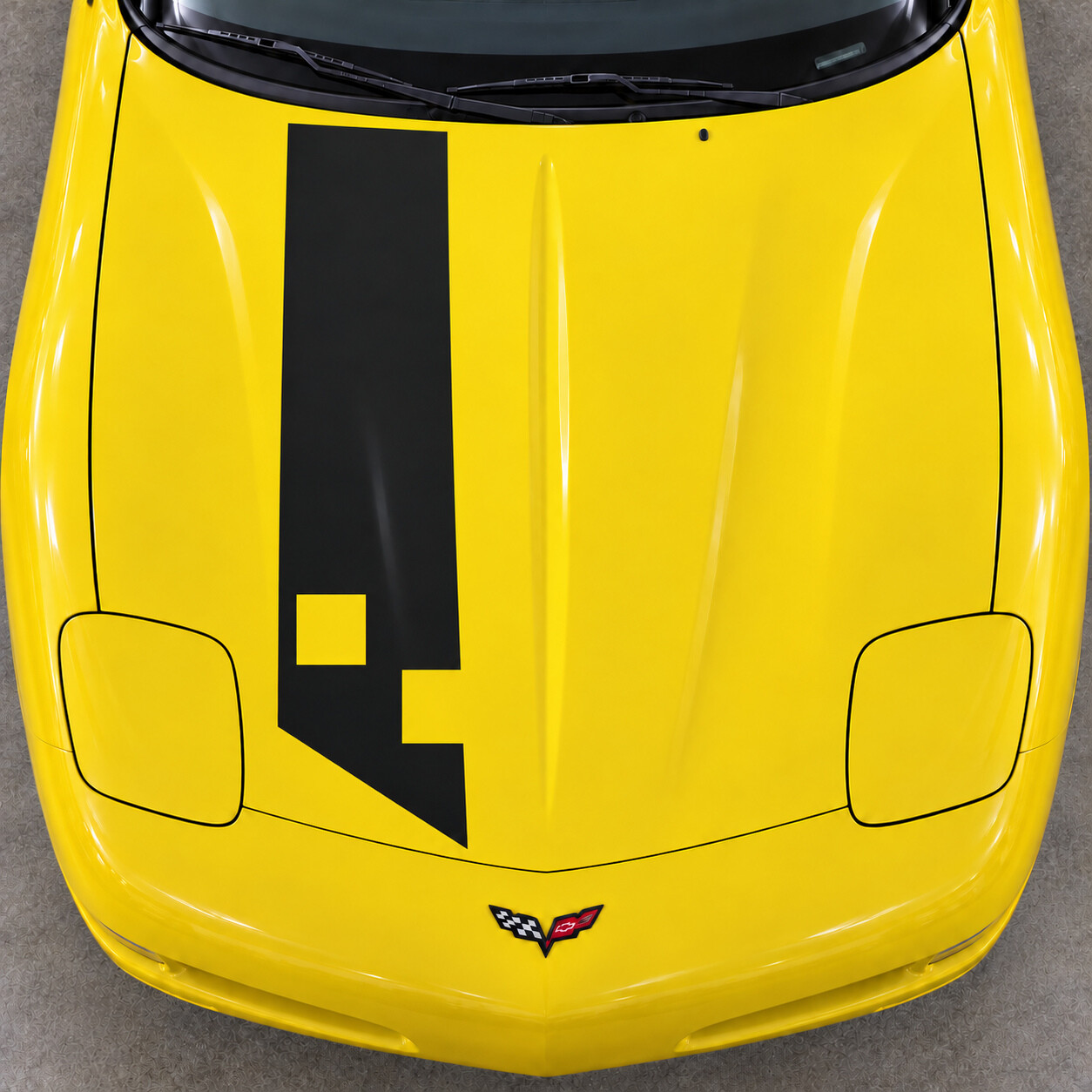 Ruban de vérification du décalage Autocollant vinyle pour capot de coupe Chevrolet Corvette C5 1997-2004
