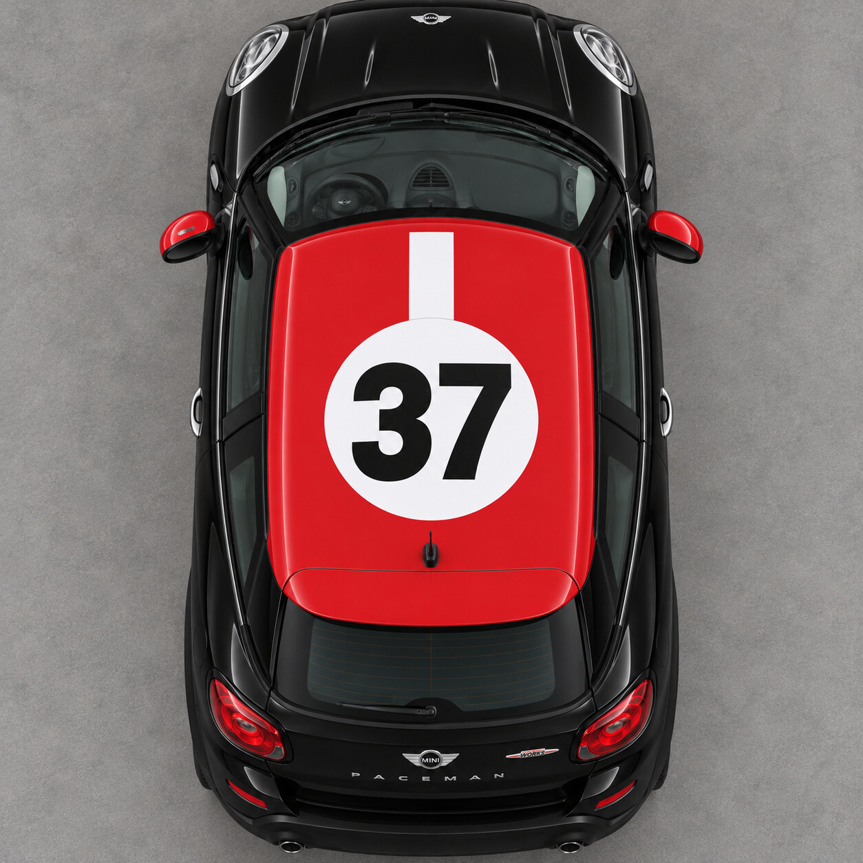 Autocollant en vinyle Rally Disc 37 toit pour MINI Paceman R61 2013-2016