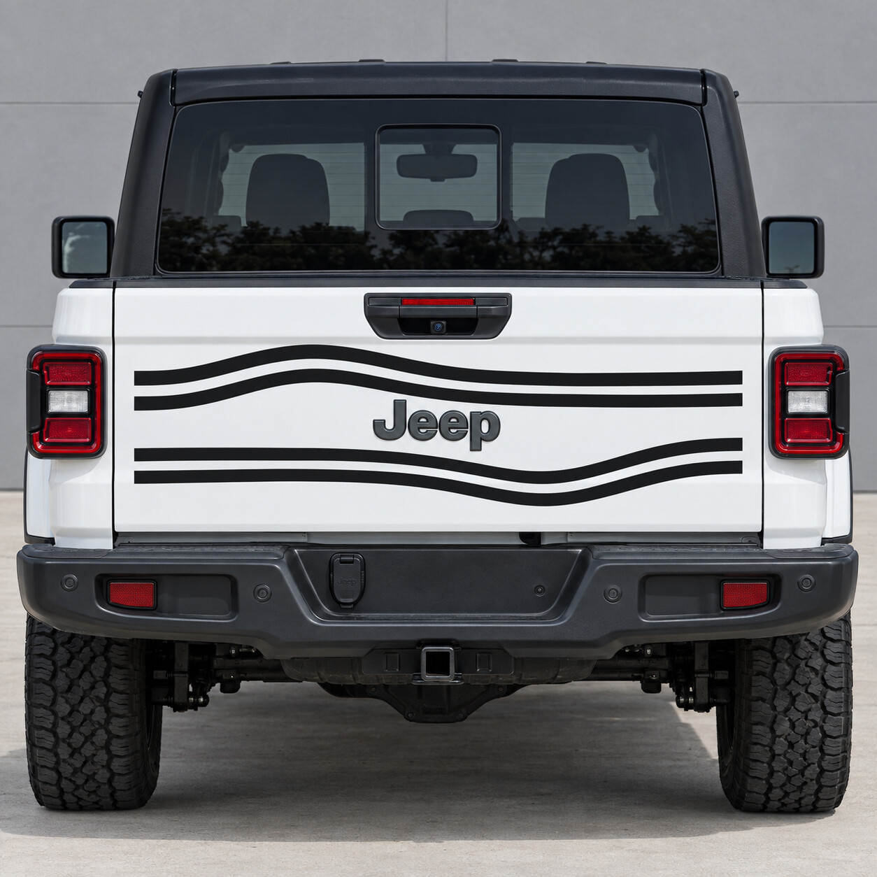 Décalque autocollant en vinyle découpé contour ouvert Corridor Texas Trail pour hayon Jeep Gladiator 2023