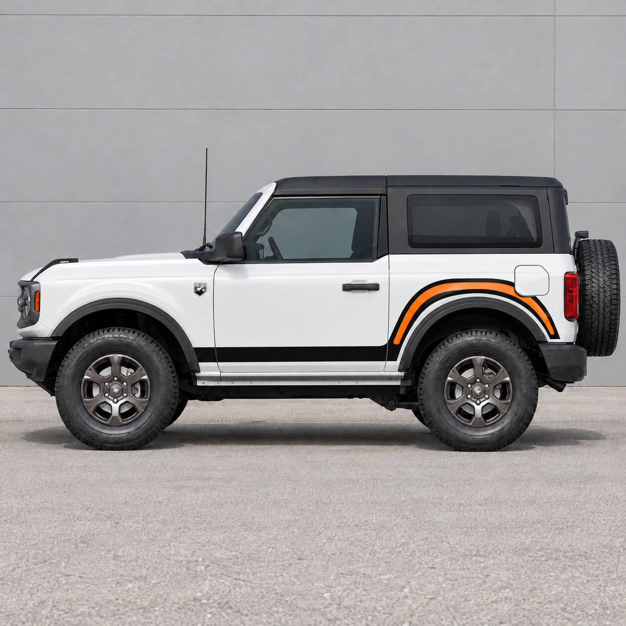 Autocollant vinyle côté grand pli col de passage de roue arrière 2 portes pour Ford Bronco 2024