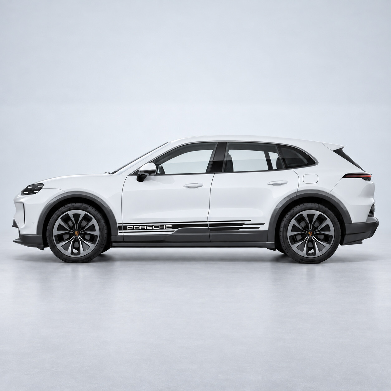 Autocollant Vinyle Latéral Rayures Style Sport pour Porsche Cayenne Électrique