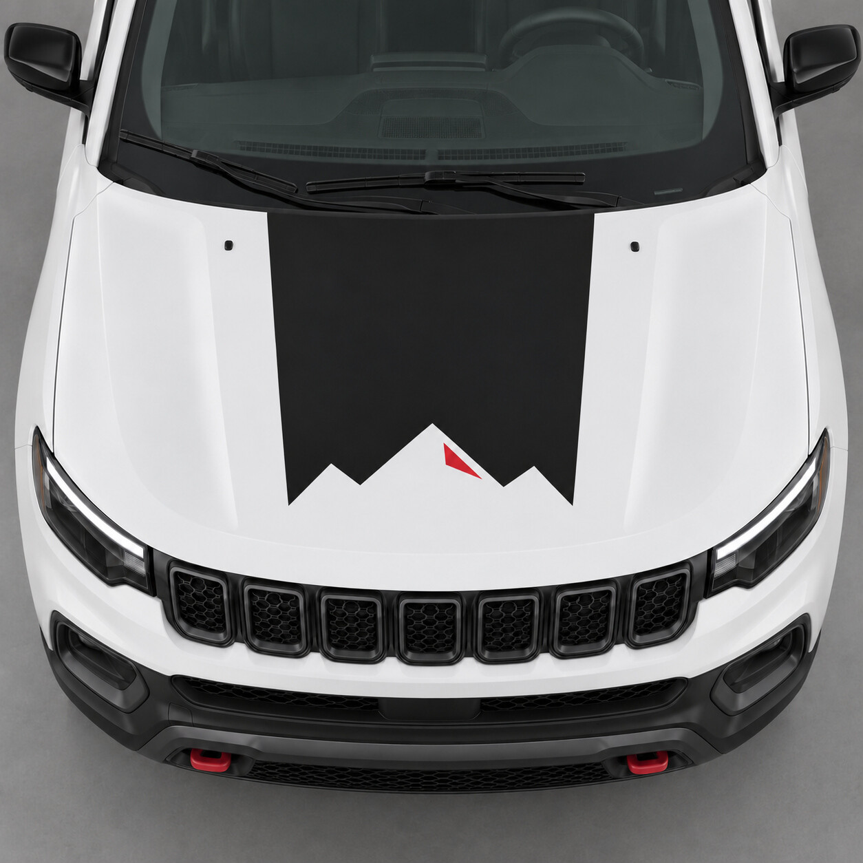 Autocollant Vinyle Capot Rainuré pour Jeep Compass III (J4U) 2025-présent