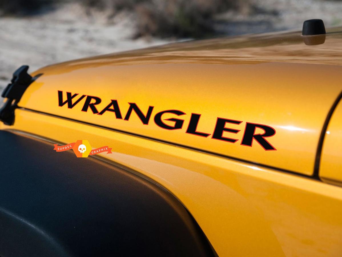 Paire d'autocollants Wrangler set autocollants Jeep capot garde-boue graphique TJ JK CJ YJ rubicon 354