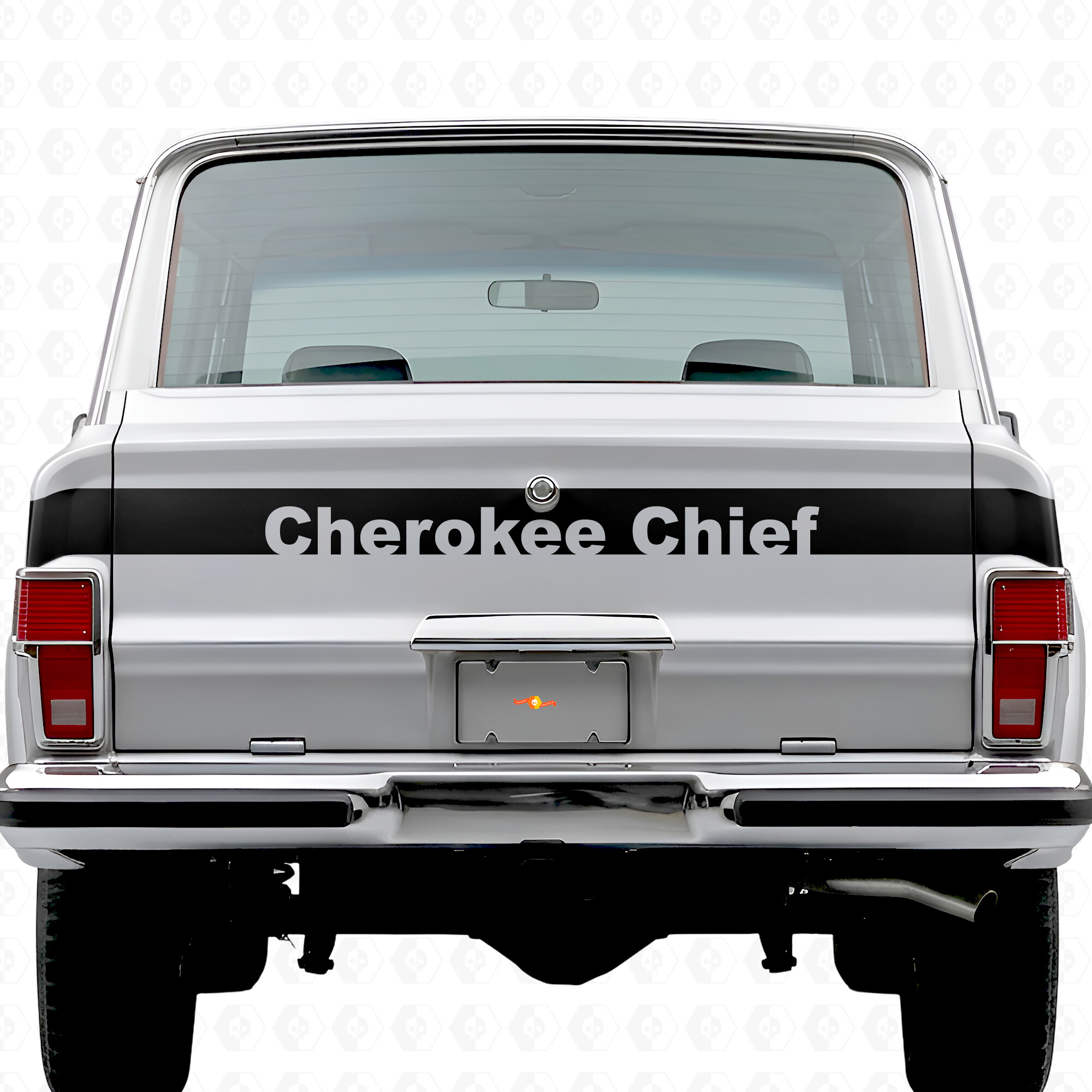 Autocollant en vinyle à bandes pour hayon Cherokee Chief Jeep Cherokee 1981-83
