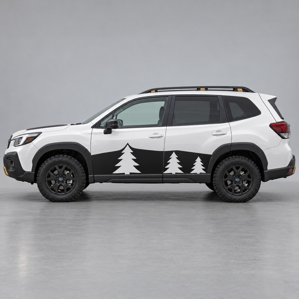 Autocollant vinyle latéral à trois pins pour fenêtre Subaru Forester 2024