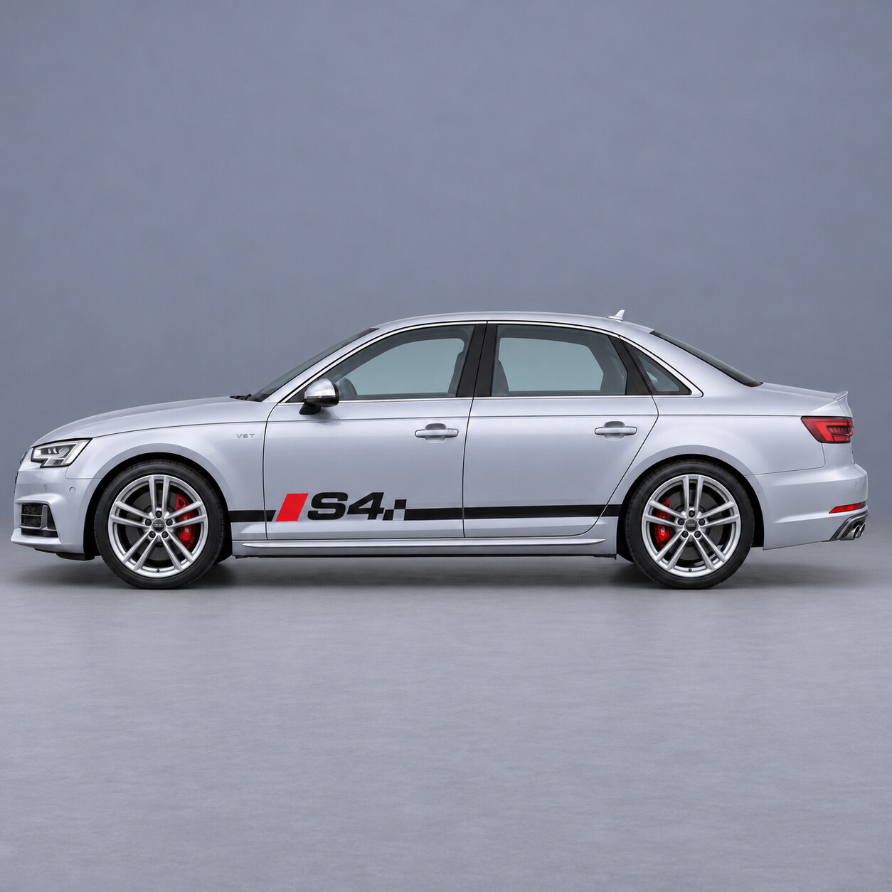 Autocollant en vinyle à motifs damier pour seuil de porte Audi S4 2018