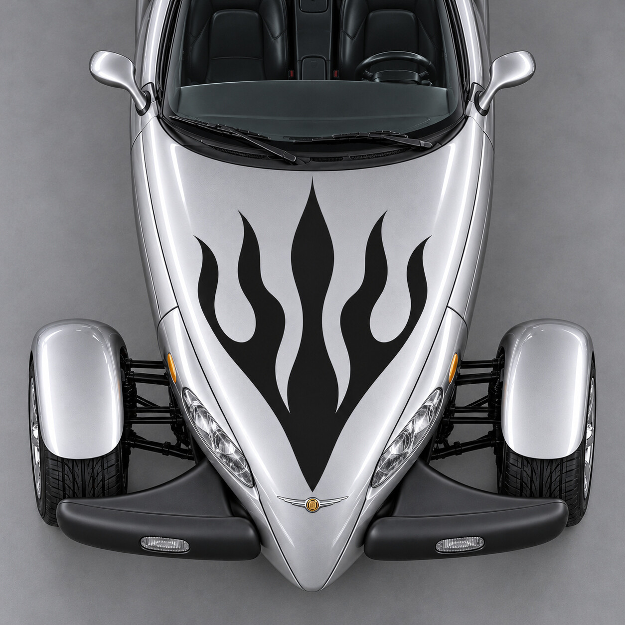 Autocollant vinyle à cinq flammes pour le capot de Chrysler Prowler 2001-2002