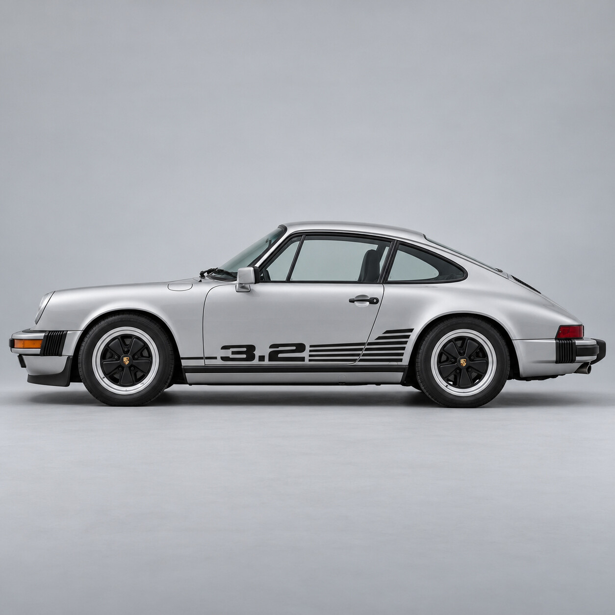 Autocollant vinyle ailettes de refroidissement 3.2 latéral pour Porsche 911 Carrera 1984-1989