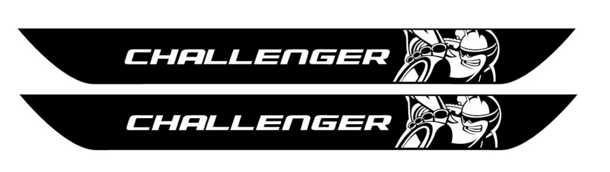 Autocollants en vinyle style Scat Pack pour seuil de porte Dodge Challenger