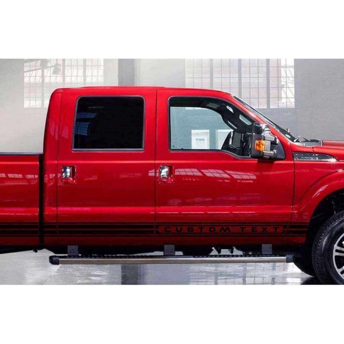Kit de décalcomanie en vinyle à lettrage personnalisé pour bande latérale pour Musclecar F-250 Super Duty