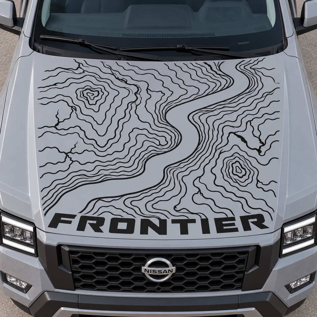 Autocollant en vinyle Rivercut SV pour capot Nissan Frontier 2022