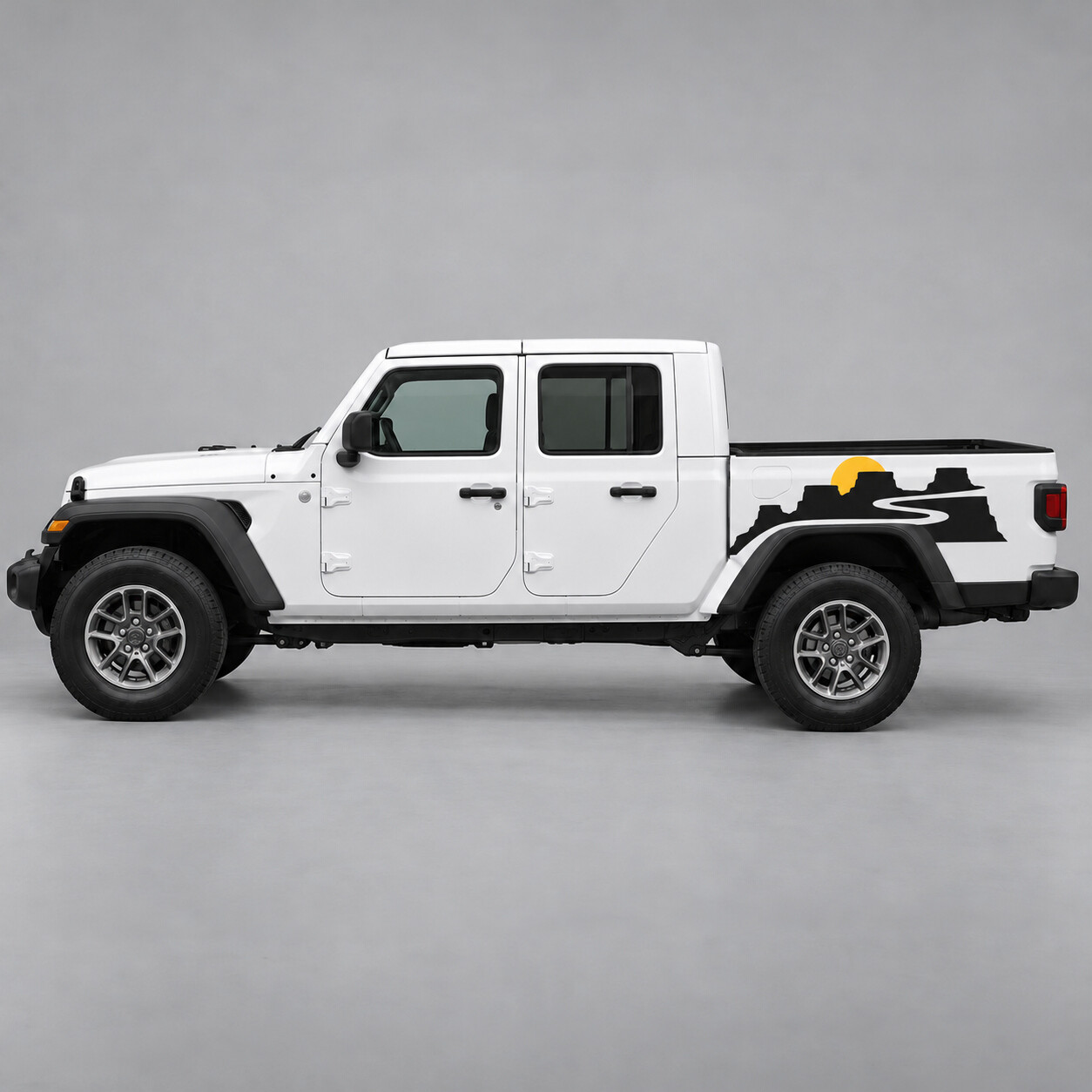 Autocollant Vinyle Canyon Switchbacks pour Flanc de Caisse Jeep Gladiator Sport JT 2020–2026
