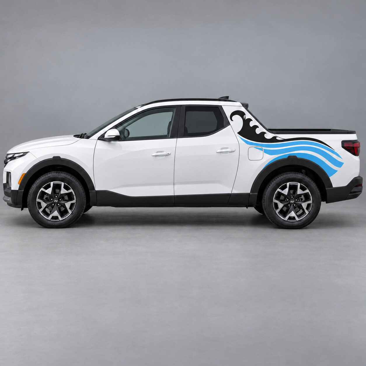 Autocollant Vinyle Bandes Vague Coastal Breaker sur Porte et Montant pour Hyundai Santa Cruz SEL NXT 2022–2024