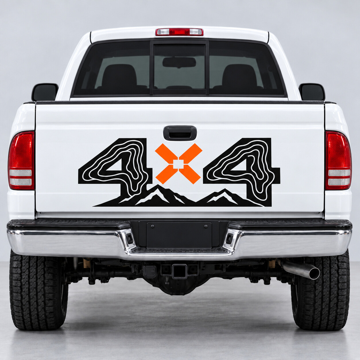Autocollant en vinyle contour pour hayon quatre roues pour Dodge Dakota Sport 4x4 Club Cab AN 1997–2004