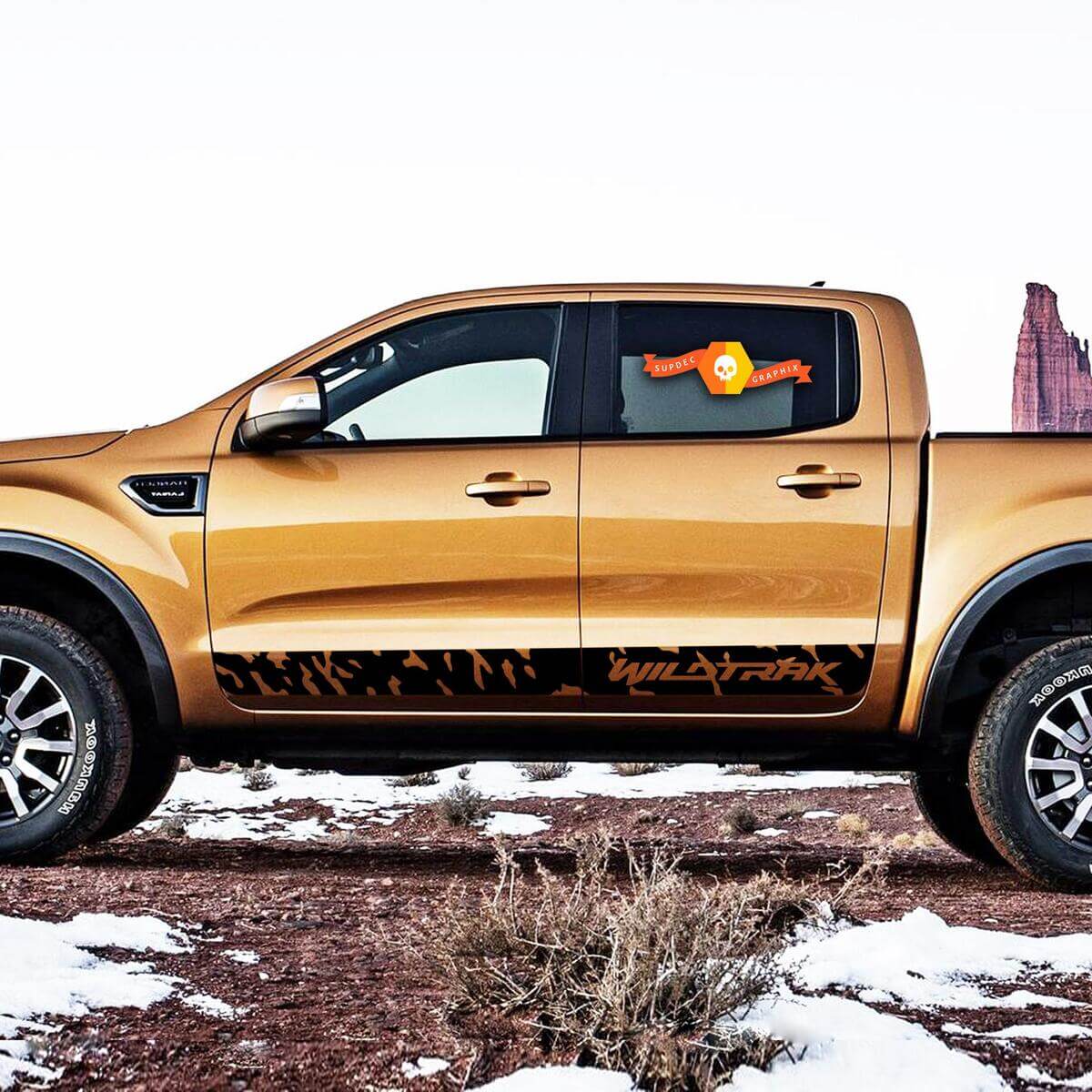 Autocollant Décalcomanie Bandes Wild Side 2 pour Musclecar Ranger Wildtrak