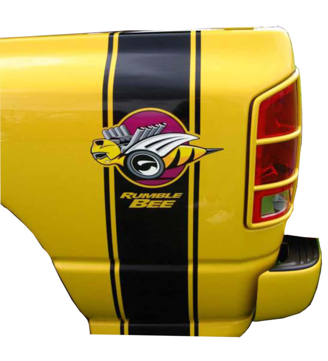 Autocollants pour camion Rumble Bee uniquement côté conducteur Dodge RAM + abeilles bonus gratuites
