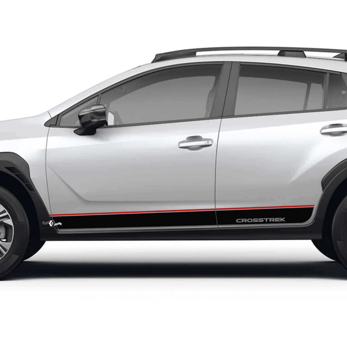 Bandes de portes latérales Rocker Panel pour Suba Crosstrek Autocollants en vinyle Stickers Graphiques 2 couleurs
