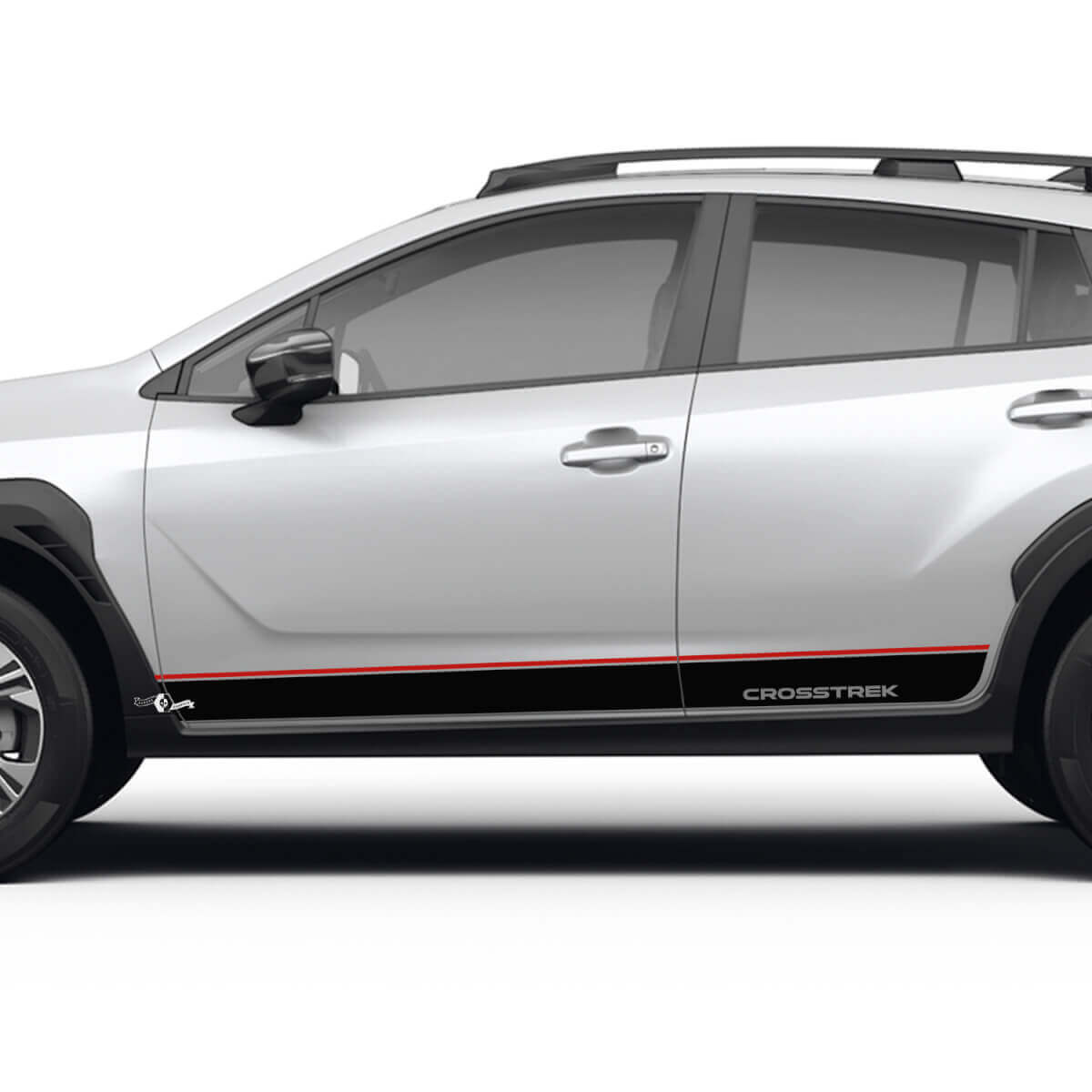 Doors latéraux rayures Panneau de basculeur pour Suba Crosstrek Vinyl Stickers Graphiques 2 couleurs
