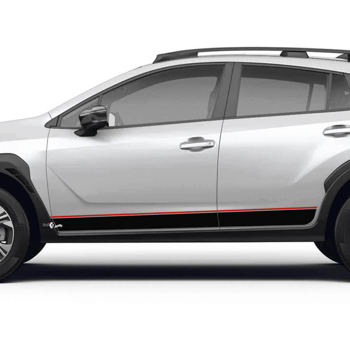 Kit de bandes adhésives droites pour bas de caisse en vinyle pour Subaru Crosstrek