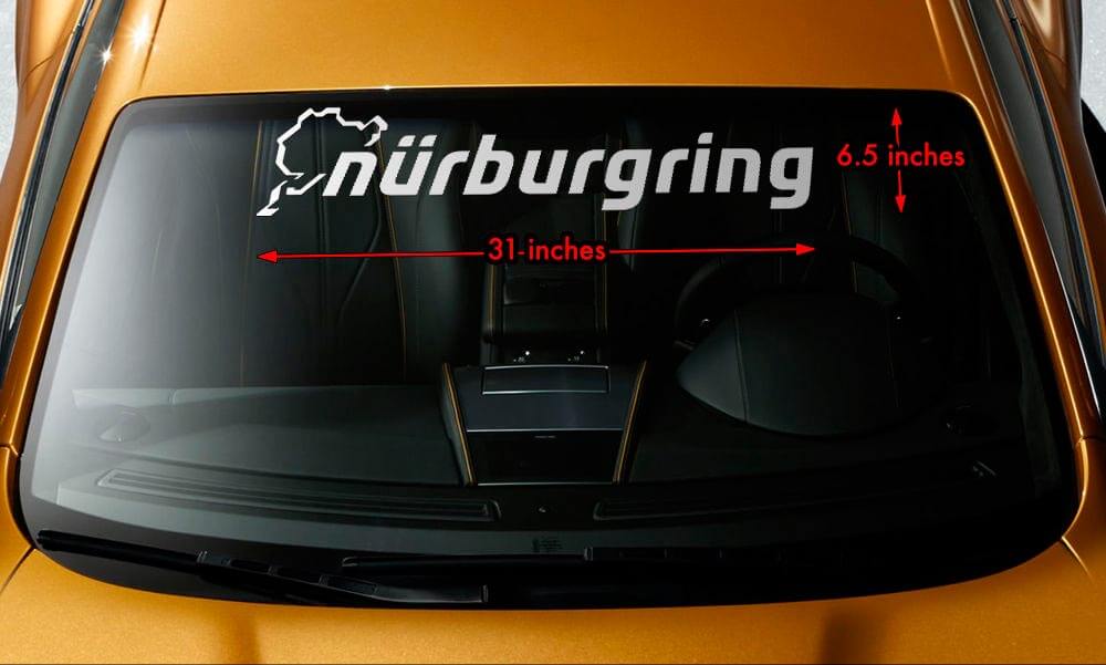 NURBURGRING L'ANNEAU Pare-Brise Bannière Vinyle Longue Durée Autocollant Autocollant 31