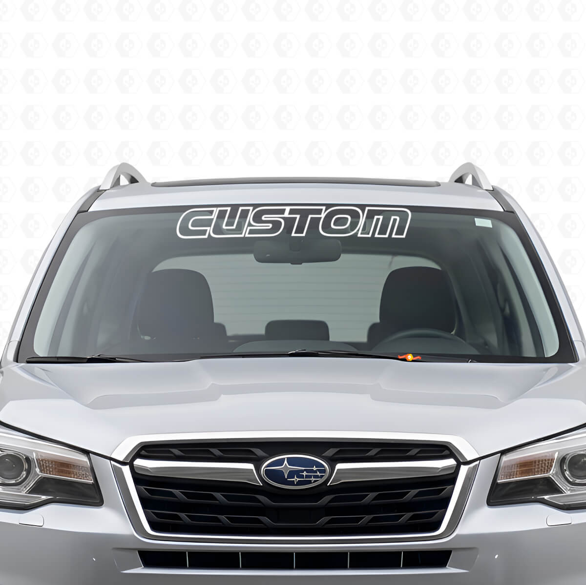 Autocollant vinyle personnalisé en contour pour pare-brise Subaru Forester