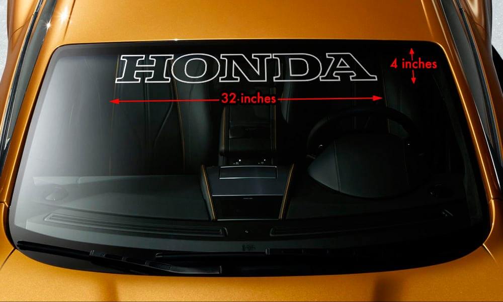 HONDA OUTLINE Pare-Brise Bannière Vinyle Longue Durée Premium Autocollant Autocollant 32