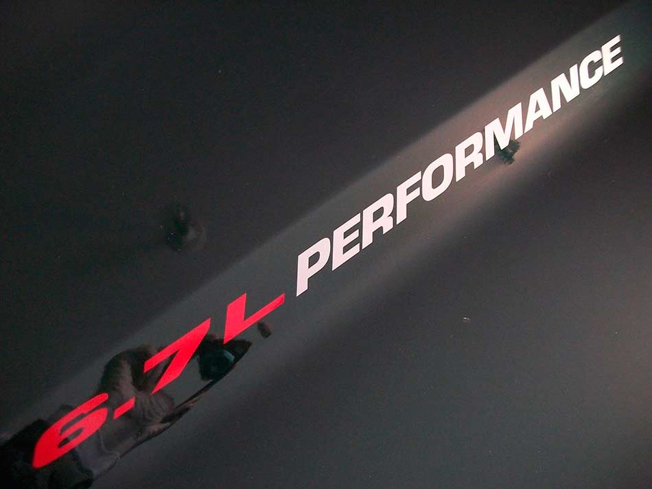 Autocollants de capot PERFORMANCE 6,7 L Musclecar F250 F350 Powercourse Turbo Diesel 2011 2012
