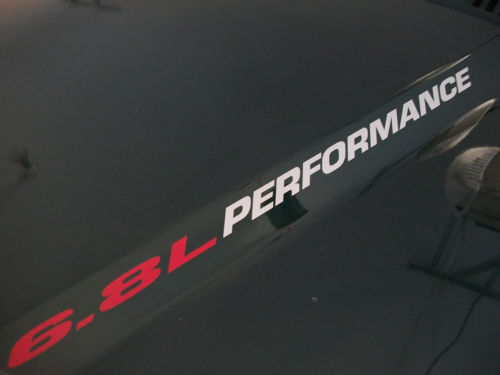 Déco autocollante en vinyle capot PERFORMANCE 6,8 L pour Ford F-250