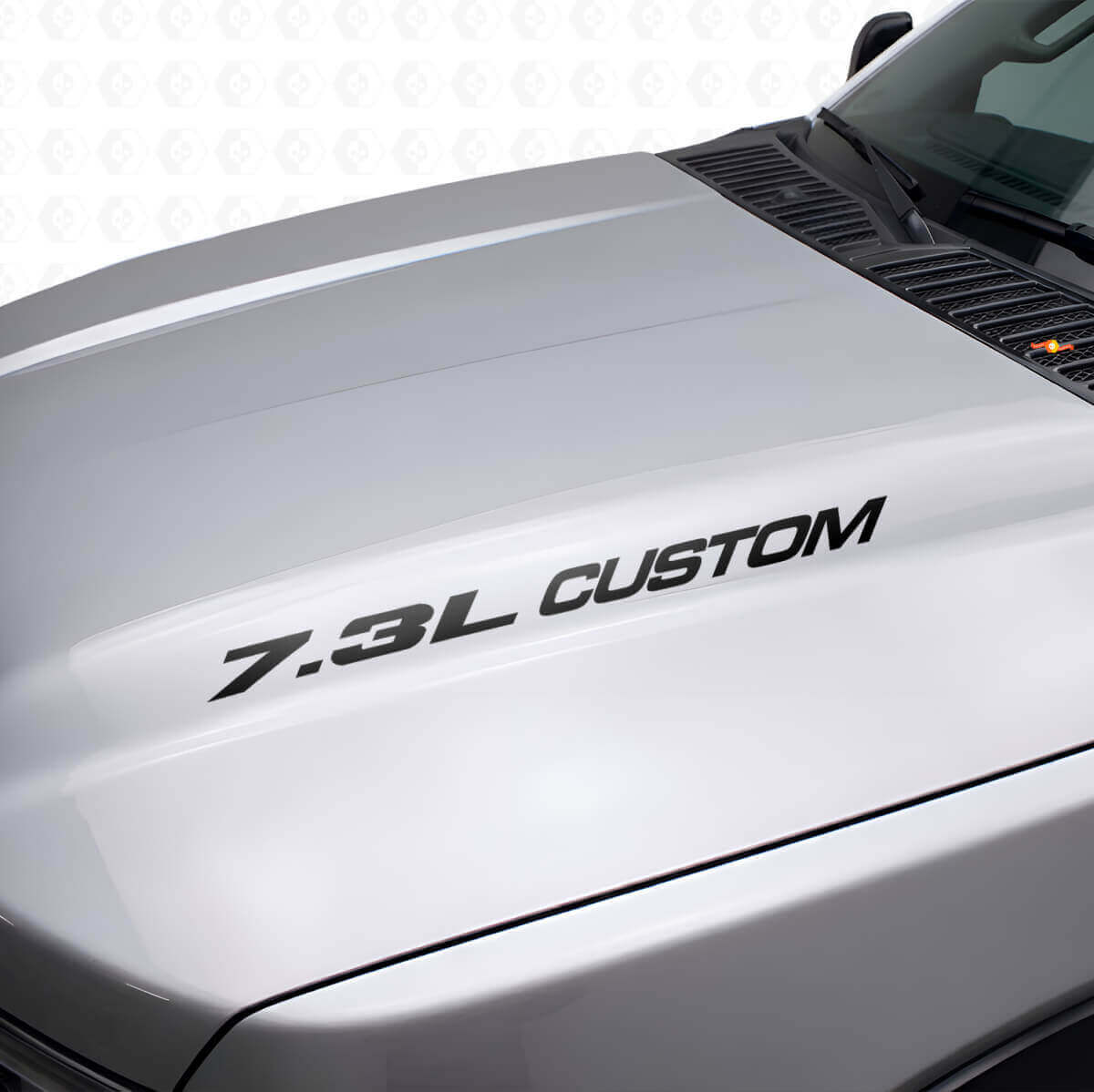 Nouveau Autocollant de capot POWERSTROKE 7,3 l, autocollant de style emblème, Musclecar F250 F350 Turbo Diesel

