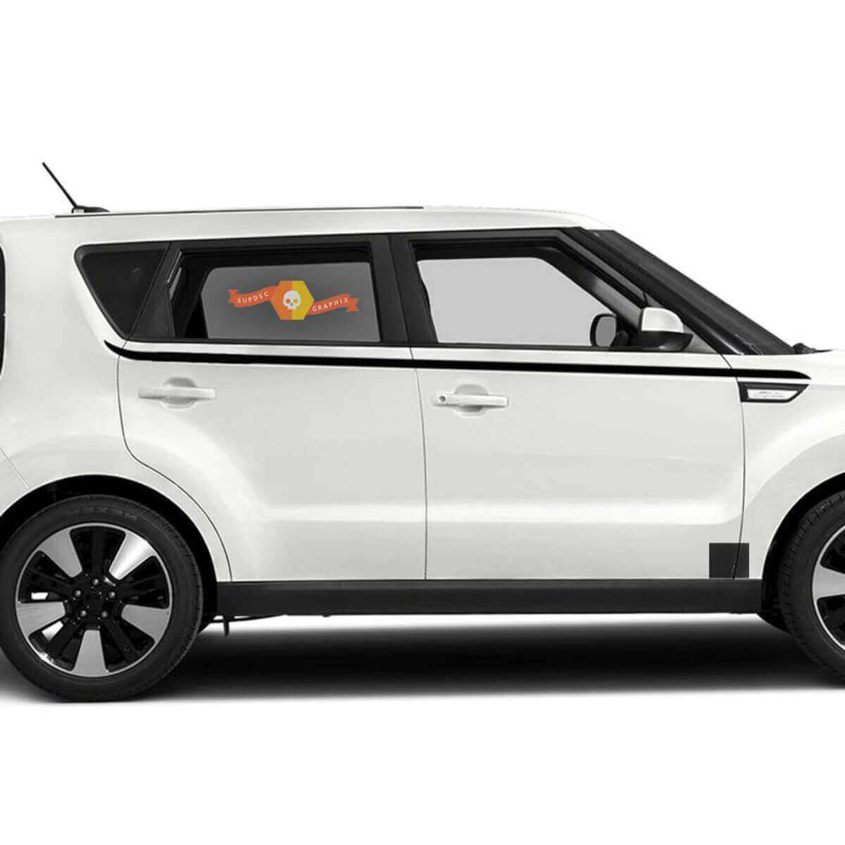 Autocollants graphiques à rayures pour panneau de bascule latéral, pour Kia Soul 2008 – 2020
