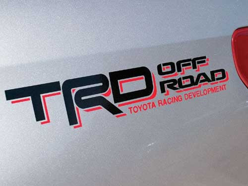 Autocollants vinyle style tout-terrain TRD pour panneau latéral Toyota Tacoma Tundra