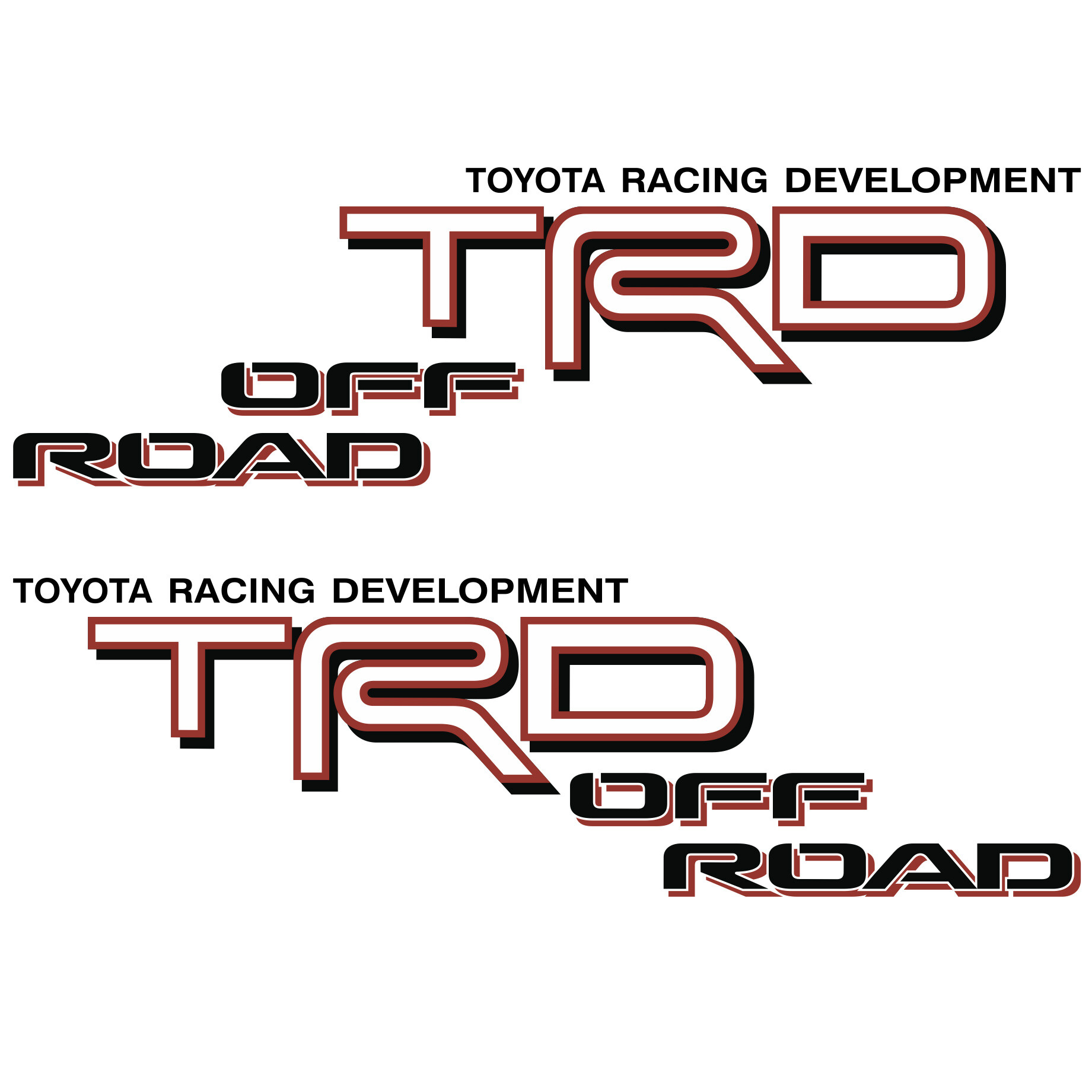 Autocollant en vinyle latéral TRD Off Road pour flanc de caisse Toyota Tacoma