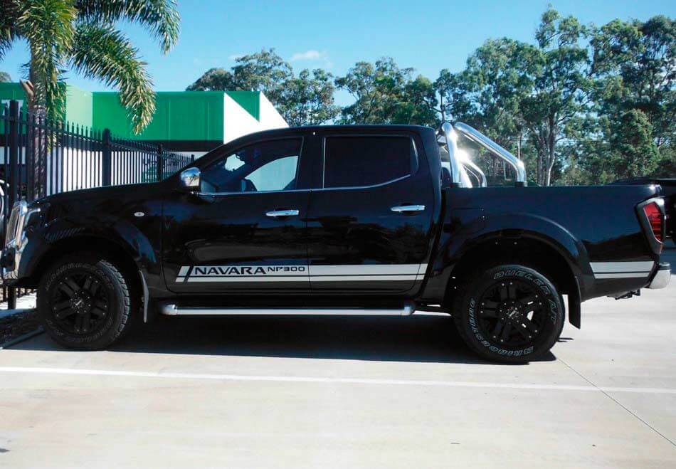 Autocollant en vinyle graphique à rayures latérales d'avion 2 PC pour autocollant NAVARA NP300 2015 2016