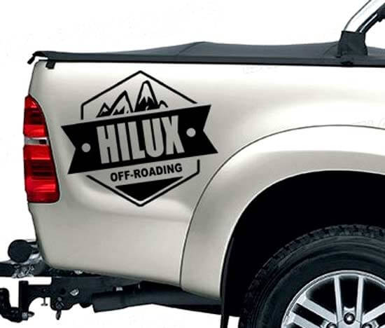 2 PC autocollant arrière hilux hors route autocollant pour TOYOTA HILUX décalcomanies badges détaillant autocollant