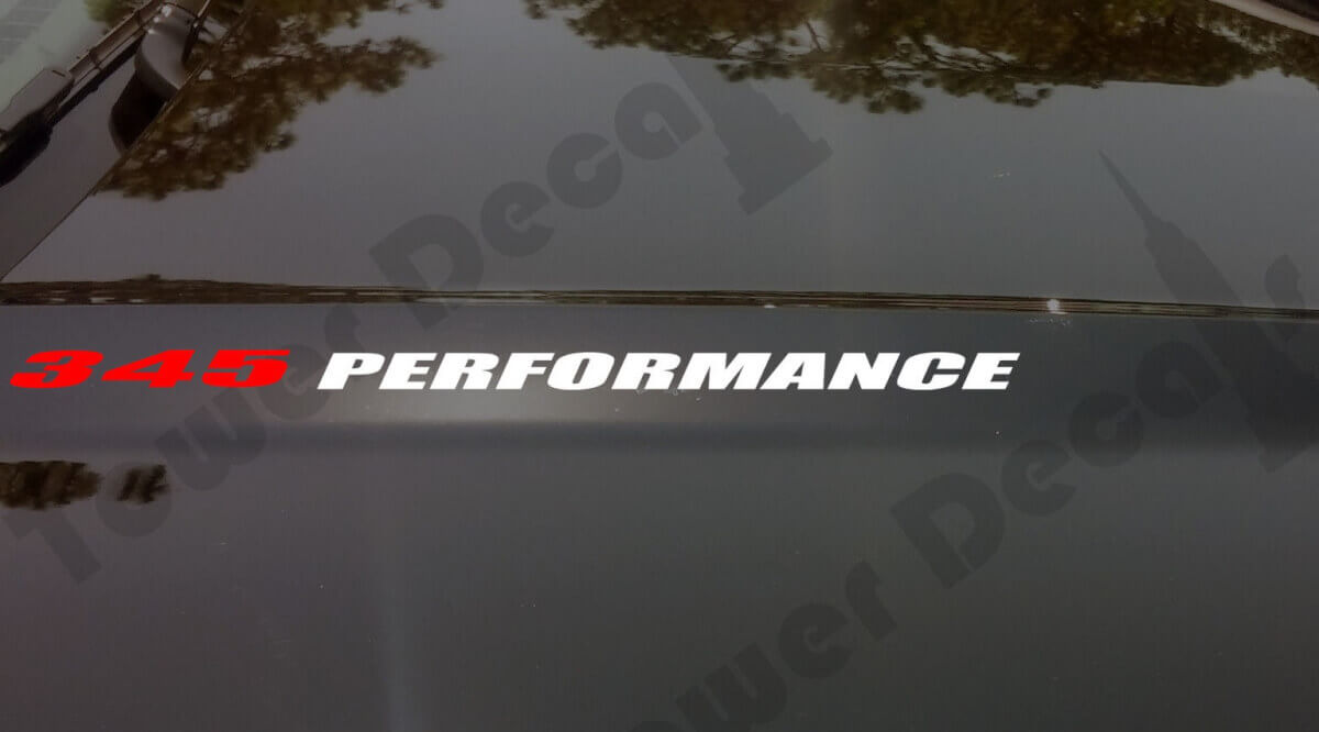 Ensemble d'autocollants en vinyle pour capot 345 Performance pour Dodge Ram, Charger et Magnum