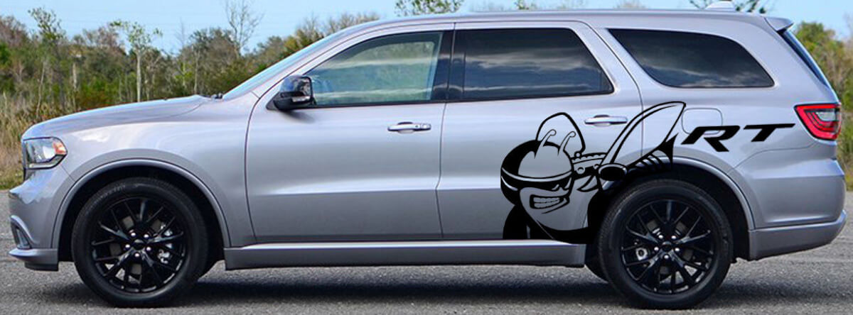 Ensemble d'autocollants vinyles latéraux style Scat Pack Bee pour Dodge Durango